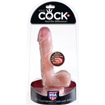 Pipedream King Cock Plus 7,5" Dual Density Cock with Balls flesh