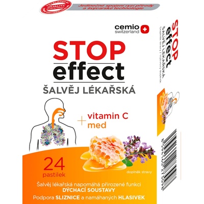 STOP effect pastilky, šalvěj lékařská 24 pastilek