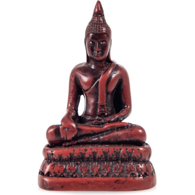 Soška resin Buddha Touching 7,5 cm hnědá