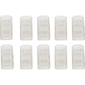Lightex Захранващ кoнектор за многократна употреба 2PIN за LED лента, COB, 8 мм, IP20 - Lightex (521AL0001225)