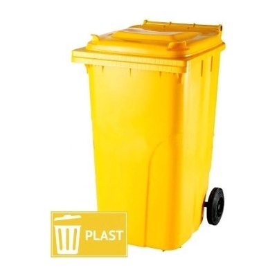 Meva plastová popolnica 240 l žltá
