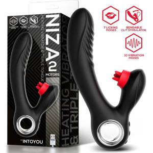 InToYou Niza Vibe with Heating and Clitoris Triple Tongue Black