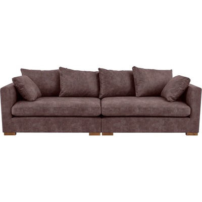 Scandic Тъмнокафяв диван от изкуствена кожа 266 cm Hamburg - Scandic (17086SN PREST29)