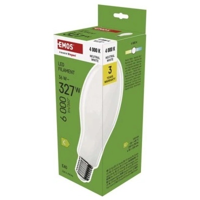 Emos LED žiarovka Filament ED90 E40 36 W 327 W 6 000 lm neutrálna biela ZF5754