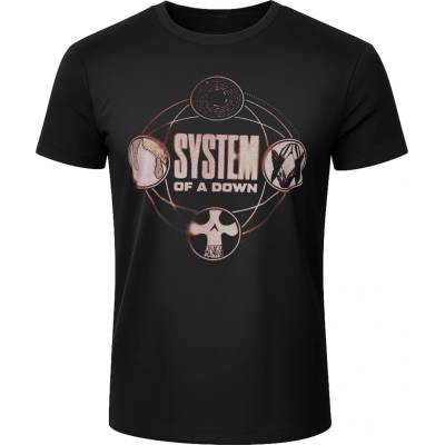 HYBRIS мъжка тениска System Of A Down - Tech Circles - Black - HYBRIS - WMX-1-SOAD008-BK