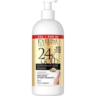 Eveline Cosmetics 24k Gold Regeneračný krém-sérum na ruky 300 ml