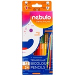 Nebulo Комплект триъгълни моливи с двоен край Nebulo 12/24 SZC-TR-12/24 (SZC-TR-12/24)