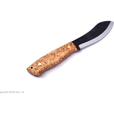 Brisa Nessmuk 125-Stabilized curly birch 80CrV2 Scandi Sheath Nessmuk BRS