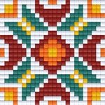 Bright Toys Мозайка с пиксели - Българска народна шевица, 24x24 пиксела - Мотив 22 (BE24022)