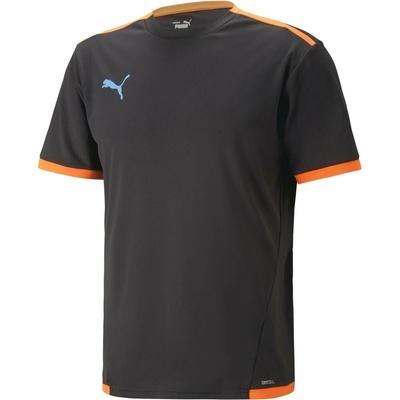 Puma pánske futbalové tričko TEAM LIGA JERSEY čierna oranžová