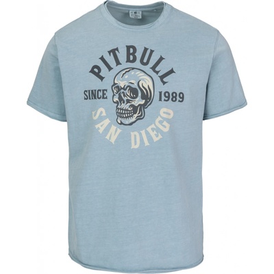 PitBull West Coast pánské triko SKULL LOGO modré