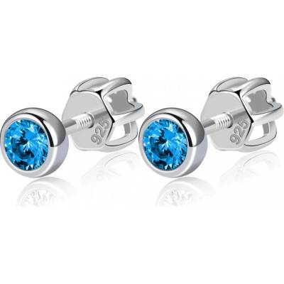 Nubis stříbrné modré zirkony NB-3651-Q