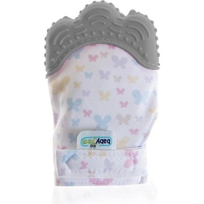 BabyJem Гризалка ръкавица BabyJem - Сива с пеперуди (526)