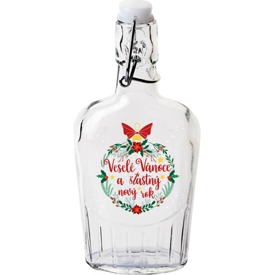 PLACATKA S PATENTNÍM UZÁVĚREM VESELÉ VÁNOCE 300 ml