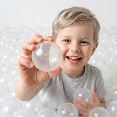 KiddyMoon Míček do suchého bazénu bezbarvý
