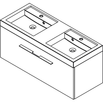 SAPHO ADRIENA, MARIOKA 2 dvojumyvadlová skříňka 120x45x48cm, creme line