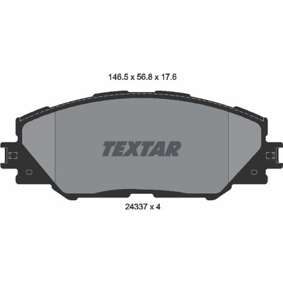 TEXTAR Sada brzdových platničiek kotúčovej brzdy 2433701