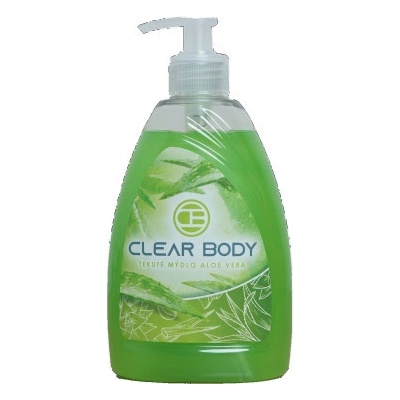 Clear Body tek. mýdlo perleť dávk. Aloe Vera 500 ml