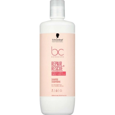 Schwarzkopf Professional BC Bonacure Repair Rescue+ pečující šampon pro poškozené vlasy 1000 ml