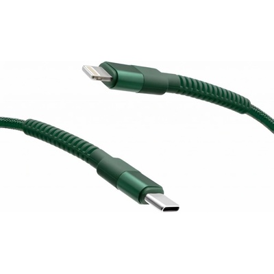 Mobilnet KAB-0257-TYP-LIGHT dátový USB-C/Lightning, 20W 3A, 2m, zelený