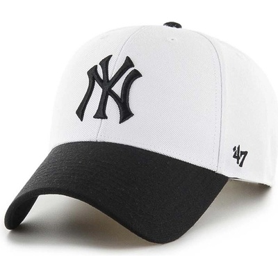 47 brand Шапка с козирка 47 brand MLB New York Yankees в бяло с апликация B-SUMTT17WBP-WH (B.SUMTT17WBP.WH)