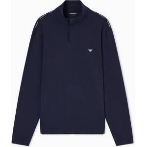 Giorgio Armani Men's 1/4 Zip Fleece - Armani Blue