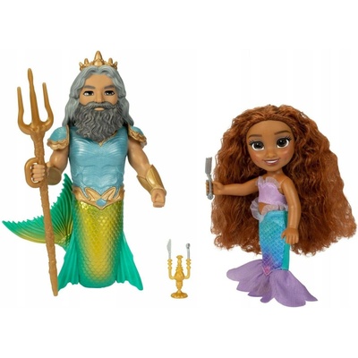 Jakks Pacific Disney Princess - Málá mořská víla Ariel a král Triton - 15 cm