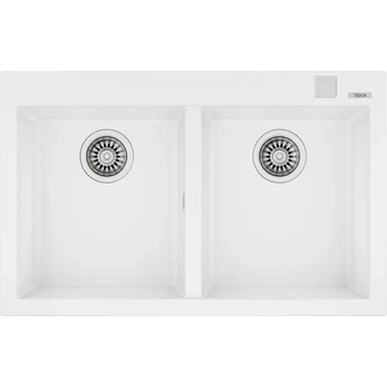 Image 1 of Teka ForSquare 2B 790 TG БЯЛА M. 1029. БЯ Гранитна мивка, авт. клапан (M.1029.БЯ)