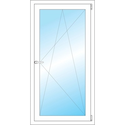 OKNA HNED Plastové okno 67x130 cm (670x1300 mm) bílé otevíravé a sklopné pravé