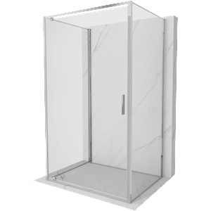 Mexen Exo-3S душ кабина 3-стенна с отваряне 85 x 90 см, прозрачна, хром (8181-085-090-01-00-3S)