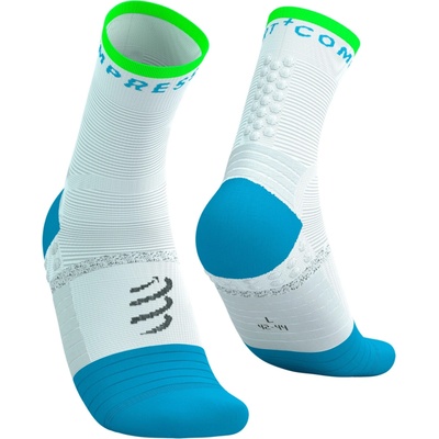 COMPRESSPORT Pro Marathon Socks V2.0 white norse blue neon green