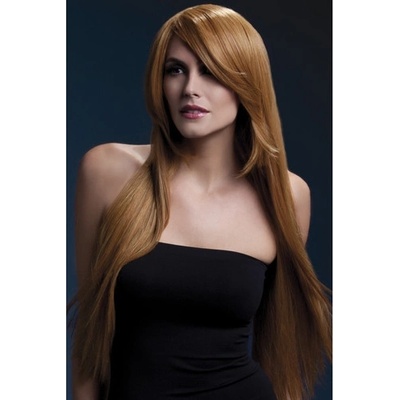 Fever Amber Wig Auburn Long Straight with Feathered Fringe