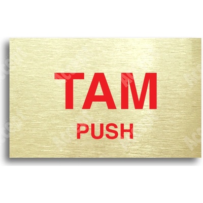 ACCEPT Tabulka SEM - TAM - typ 16 (80 x 50 mm) - zlatá tabulka - barevný tisk bez rámečku