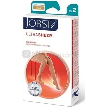 Jobst Ultra Sheer kompresívne stehenné pančuchy so silikónovým lemom bez špice bežná dĺžka telové