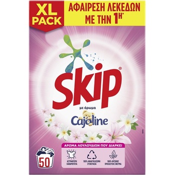 Skip Прах за пране Skip Active Clean, 3, 25 кг, 50 пранета - Skip Cajoline