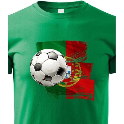 Dětské tričko Fotbal Portugalsko Zelená Canvas Dětské tričko Bezvatriko.cz 2688