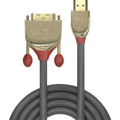Lindy 36198 адаптер за видео кабел 10 м HDMI тип A (стандартен) DVI-D Сив (36198)