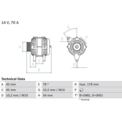 Alternátor BOSCH 0 986 042 071