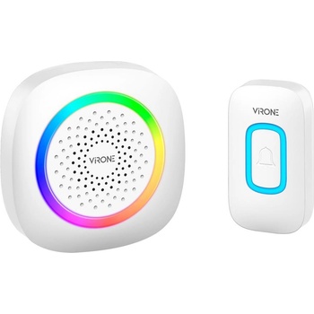 VIRONE pela db-7/w - Безжичен звънец, 300м, 220v, pela ac, 60 мелодии, бял (db-7/w)
