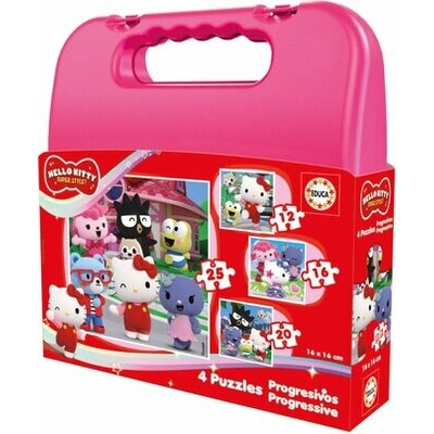 EDUCA v kufríku Hello Kitty 4v1 12,16,20,25 dielov