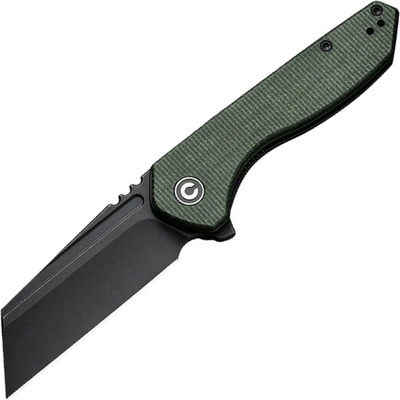 CIVIVI ExOne Green Canvas Micarta HandleBlack Stonewashed Nitro-V BladeLiner L