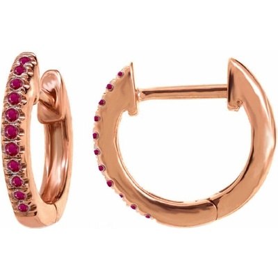 Eppi Kruhové náušnice s rubínmi Carolin E46986