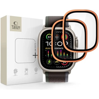 Tech-Protect 2 броя закалено стъкло за Apple Watch Ultra 49 мм - оранжево (5906302335657)