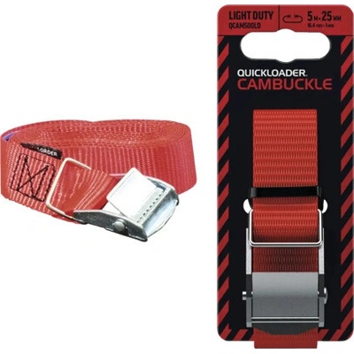 Upínací popruh se sponou 500 kg, 5 m × 25 mm QUICKLOADER Cambuckle, 1 ks