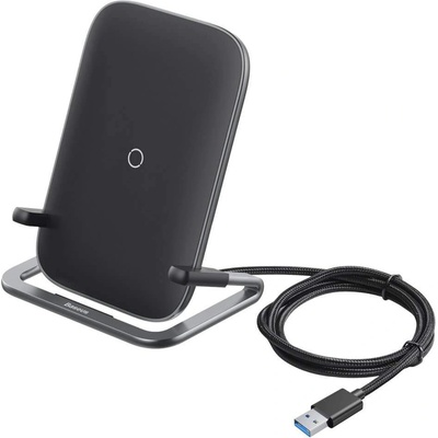 Baseus Rib Wireless Charger (WXPG-01) - поставка (пад) за безжично зареждане с технология за бързо зареждане за Qi съвместими устройства (черен)