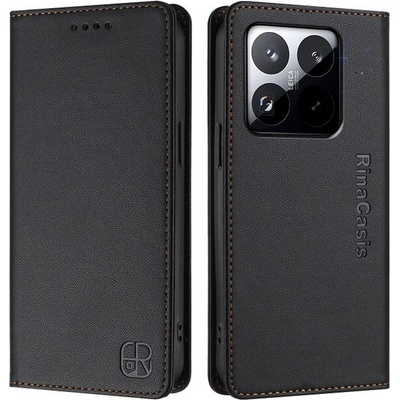 GKK Кожен Калъф с Джобове за Xiaomi 15T, Rfid Wallet Case, Черен (5966011762981)