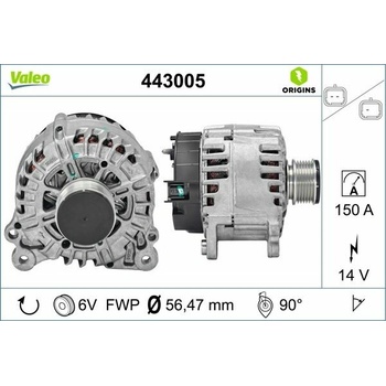 Alternátor VALEO 443005
