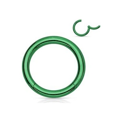 Šperky4U piercing segment kruh zelený K01039G-1208