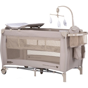 Chipolino Бебешка преносима кошара Chipolino - Бела, тирамису (KOSIB0252TR)