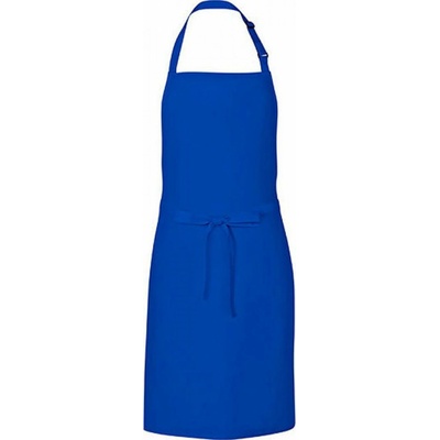 Link Kitchen Wear Univerzální keprová zástěra s laclem a nastavitelným páskem u krku modrá královská 72 x 85 cm X986